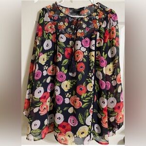 Lane Bryant Multicolor Floral Blouse